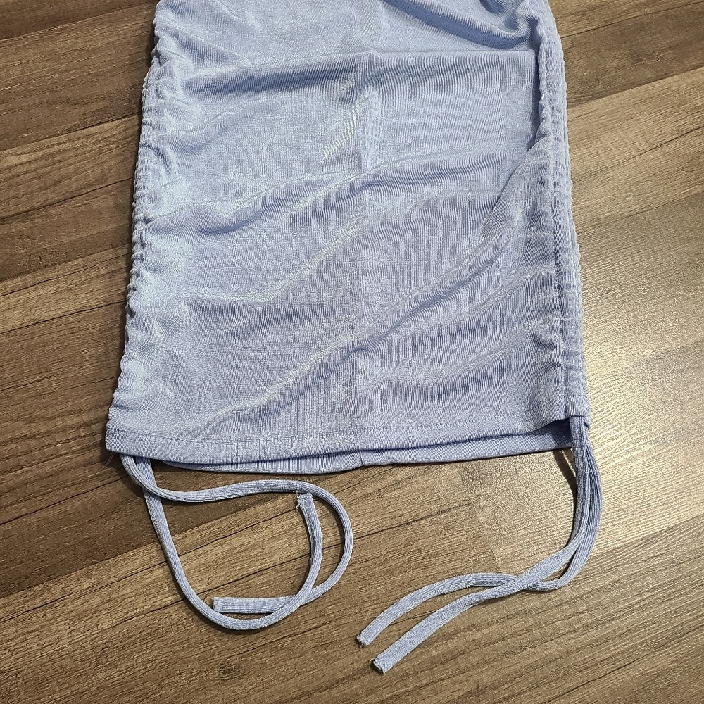 Juniors' Ruched Drawstring Bodycon Dress - Picture 4 of 5